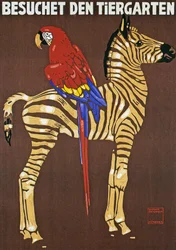 Affiche publicitaire pour le zoo de Hellabrunn à Munich