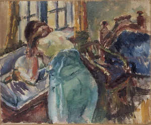 Femme se rafraîchissant