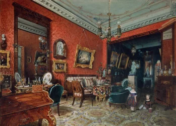 Un salon, années 1840