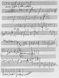 Partition musicale manuscrite (encre sur papier)