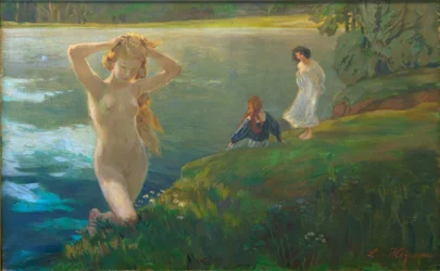 Jeunes filles au bain