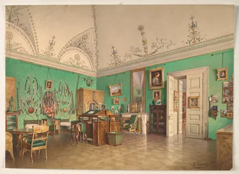 Intérieur du cabinet de travail du Grand-Duc Mikhaïl Nikolaïevitch à Saint-Pétersbourg