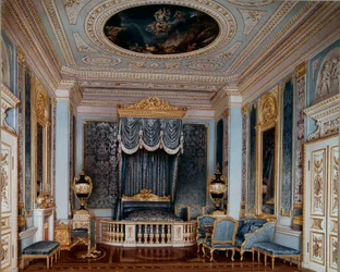 Vue de la chambre de Tsar Alexandre II (1818-1881) au Palais de Gatchina