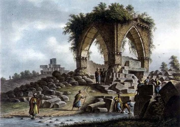 Fontaine des Serpents, Syrie, publié par William Watts