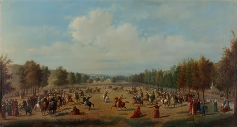 Jeu de jereed à Kagithane, vers 1890