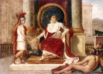 Napoléon remet le Code des Lois à la déesse Rome