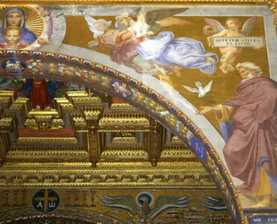 Vierge Marie, avec les anges et les patriarches