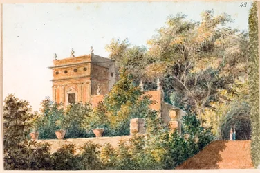 Vue de la Villa Pallavicini delle Peschiere, Gênes