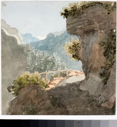 Vue de sentier de montagne