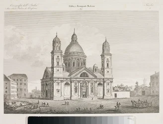 Vue de la basilique Santa Maria Assunta di Carignano à Gênes