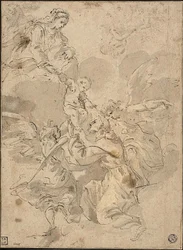 Saint François adorant la Vierge et l