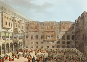 Pratique mamelouke devant le palais de Mourad Bey au Caire