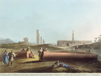 Les ruines du gymnase près de la porte Canopique à Alexandrie