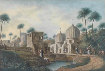 Tombes des grands saints arabes à voir dans les environs de Rosetta, Égypte, vers 1800