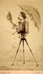 Caricature de photographe et appareil photo