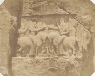 Bas-relief à Nakshi Rustam, 1858