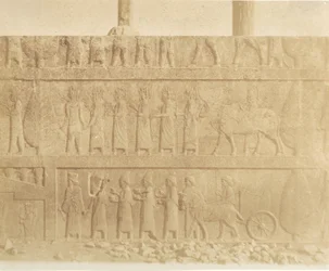 Procession sur la façade du grand escalier, 1858