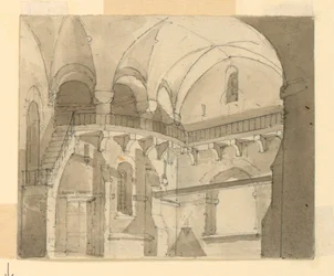 Décor de scène, intérieur de prison
