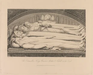 Le Conseiller, Roi, Guerrier, Mère et Enfant, dans la tombe