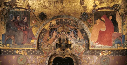 (Détail) de la décoration murale de l