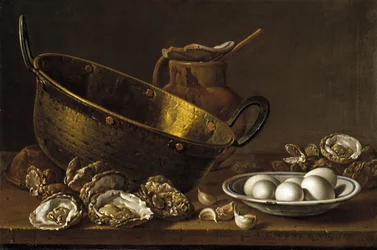 Nature morte avec huîtres, ail et œufs, 1772