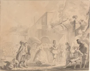 Danse dans une place de village