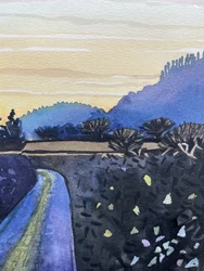 Sentier sinueux à l