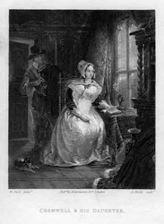 Cromwell et sa fille, 19e siècle
