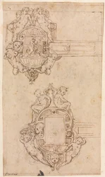 Conception pour des charnières décoratives recto, milieu des années 1500