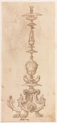 Conception pour un chandelier, milieu des années 1500