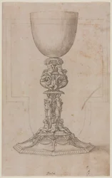 Conception pour un calice recto, milieu des années 1500
