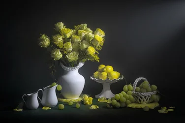 Fraîche nature morte verte