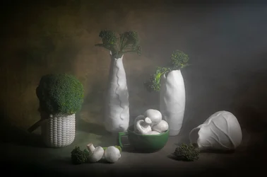 Nature morte mélancolique au brocoli