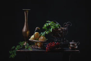 Nature morte de fruits mélancolique