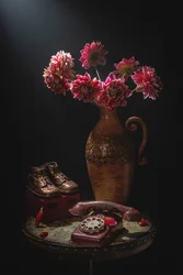 Composition nostalgique de nature morte