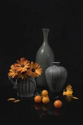 Nature morte aux fleurs orange