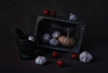 Nature morte de cuisine rustique