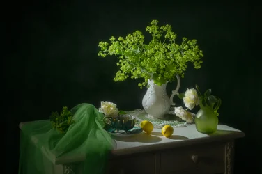 Nature morte vert printemps