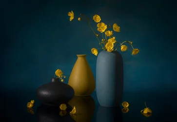 Nature morte aux fleurs jaunes