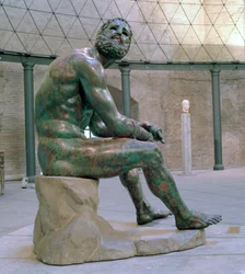 Boxeur de Thermon, statue en bronze hellénistique, Ier siècle après J.-C.