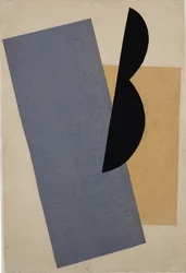 Composition bleu-jaune-noir