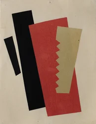 Composition rouge-noir-or