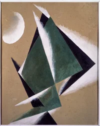 Construction avec demi lune blanche