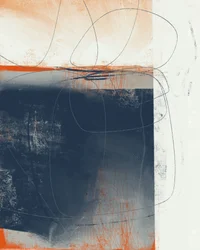 Lignes abstraites bleues et orange