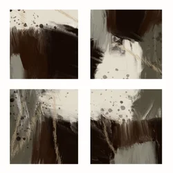 Abstrait aux tons terreux sombres