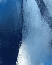 Abstraction bleue glacée
