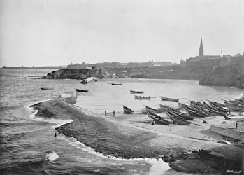 Baie de Cullercoats, Tynemouth, vers 1896