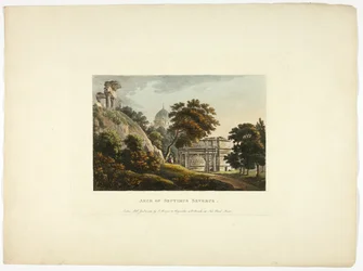 Arc de Septime Sévère, planche quatre des Ruines de Rome