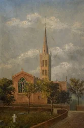 Église de la Sainte-Trinité et cimetière, Coventry, vers 1900