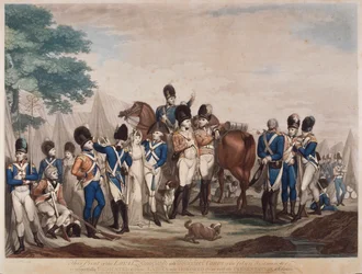 Soldats des Loyal Associated et Volunteer Corps de la ville de Westminster, 1799